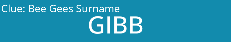 Bee Gees Surname