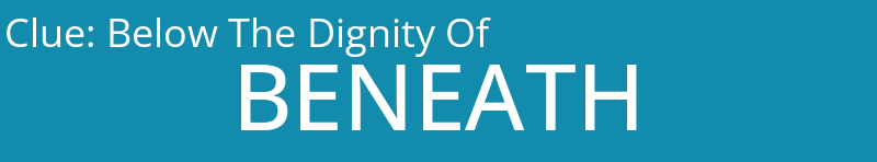 Below The Dignity Of