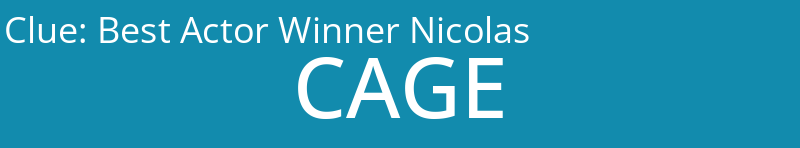 Best Actor Winner Nicolas