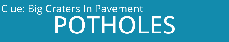 Big Craters In Pavement