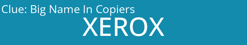 Big Name In Copiers