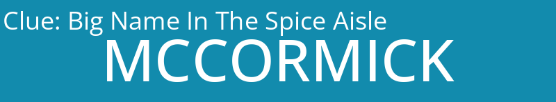 Big Name In The Spice Aisle