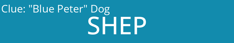 "Blue Peter" Dog