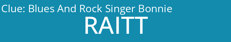 Blues And Rock Singer Bonnie