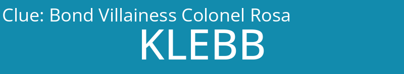 Bond Villainess Colonel Rosa