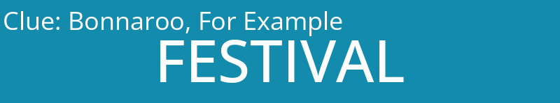 Bonnaroo, For Example