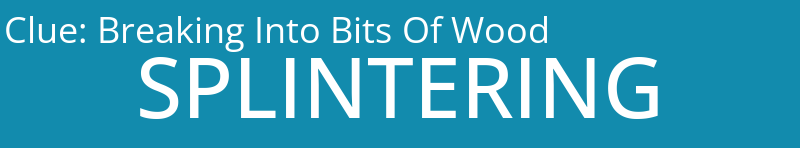 Breaking Into Bits Of Wood