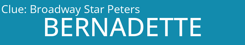 Broadway Star Peters