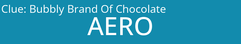 Bubbly Brand Of Chocolate
