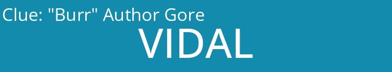 "Burr" Author Gore