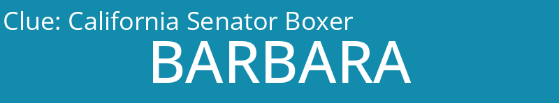 California Senator Boxer