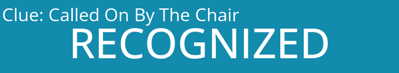 Called On By The Chair