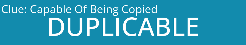 Capable Of Being Copied