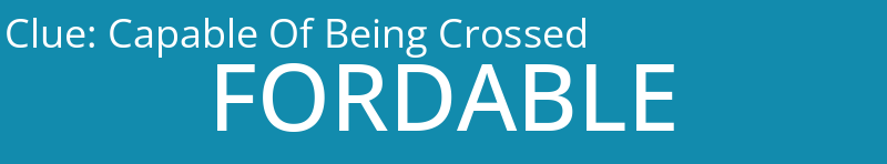 Capable Of Being Crossed