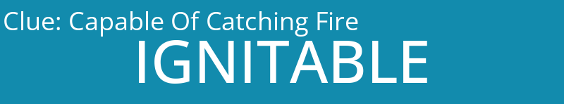 Capable Of Catching Fire