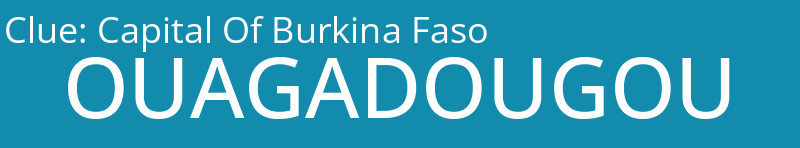 Capital Of Burkina Faso