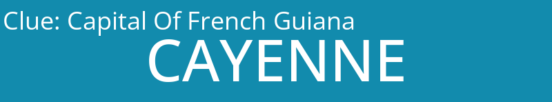 Capital Of French Guiana
