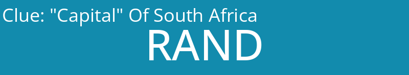 "Capital" Of South Africa