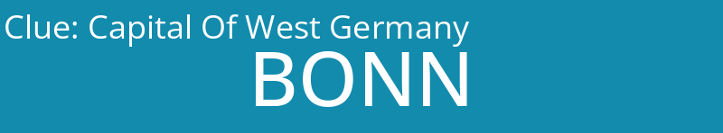 Capital Of West Germany
