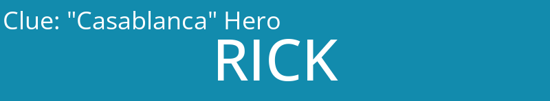 "Casablanca" Hero