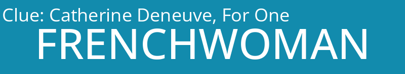 Catherine Deneuve, For One