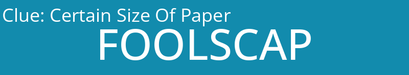 Certain Size Of Paper