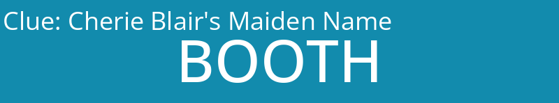 Cherie Blair's Maiden Name