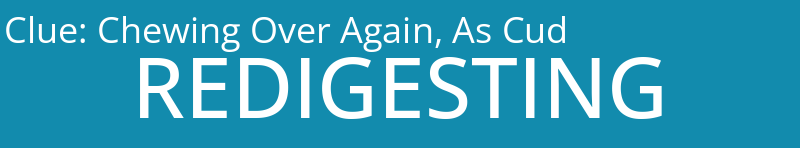 Chewing Over Again, As Cud