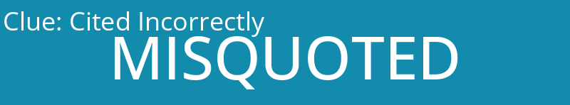 Cited Incorrectly