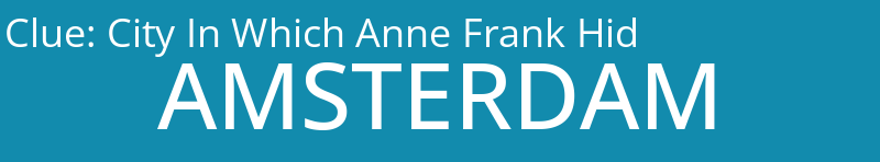 City In Which Anne Frank Hid