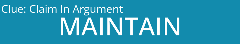 Claim In Argument