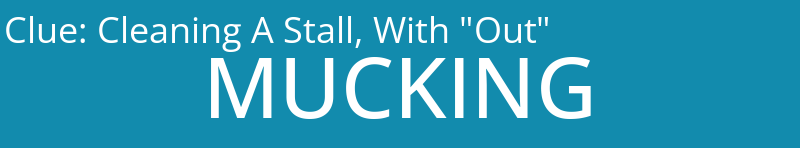 Cleaning A Stall, With "Out"