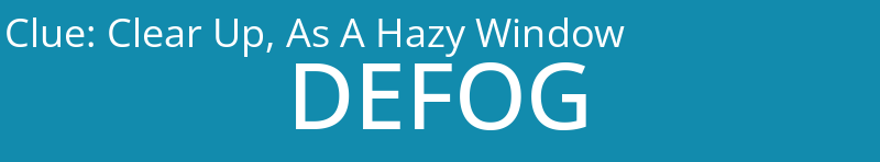 Clear Up, As A Hazy Window