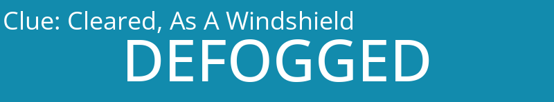 Cleared, As A Windshield