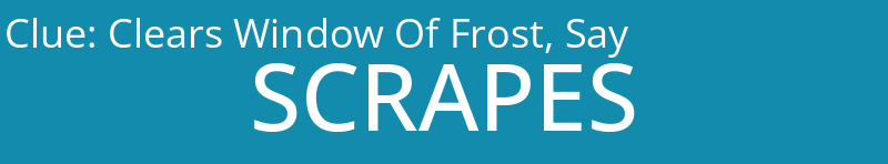 Clears Window Of Frost, Say