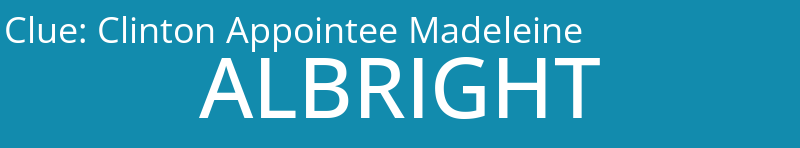 Clinton Appointee Madeleine