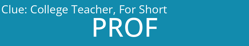 College Teacher, For Short