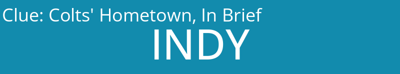 Colts' Hometown, In Brief