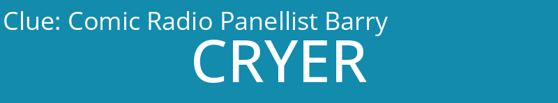 Comic Radio Panellist Barry