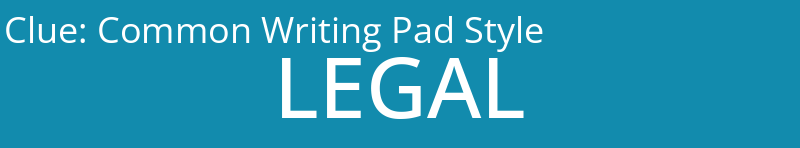 Common Writing Pad Style
