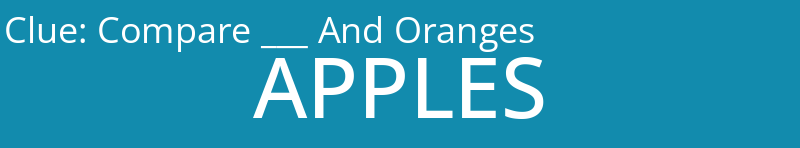 Compare ___ And Oranges