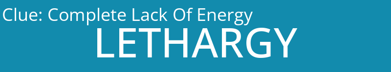 Complete Lack Of Energy