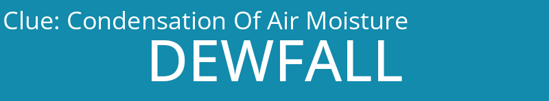Condensation Of Air Moisture