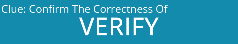 Confirm The Correctness Of