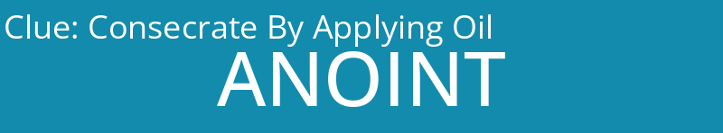 Consecrate By Applying Oil