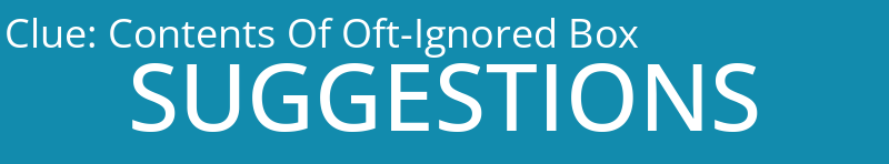 Contents Of Oft-Ignored Box