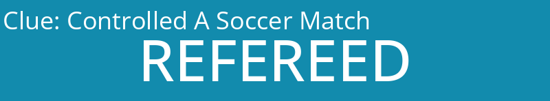 Controlled A Soccer Match