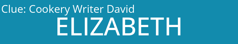 Cookery Writer David