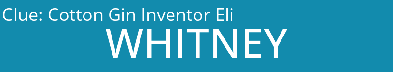 Cotton Gin Inventor Eli