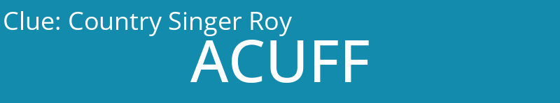 Country Singer Roy
